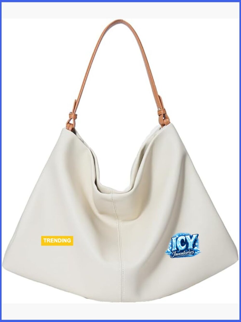Minimalist Soft Leather Tote Bag Hobo Shoulder Purse Everyday Work